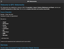 Tablet Screenshot of bpcmotorworks.com